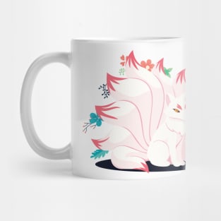 Wolf with flowers girls beautiful cool design Mug